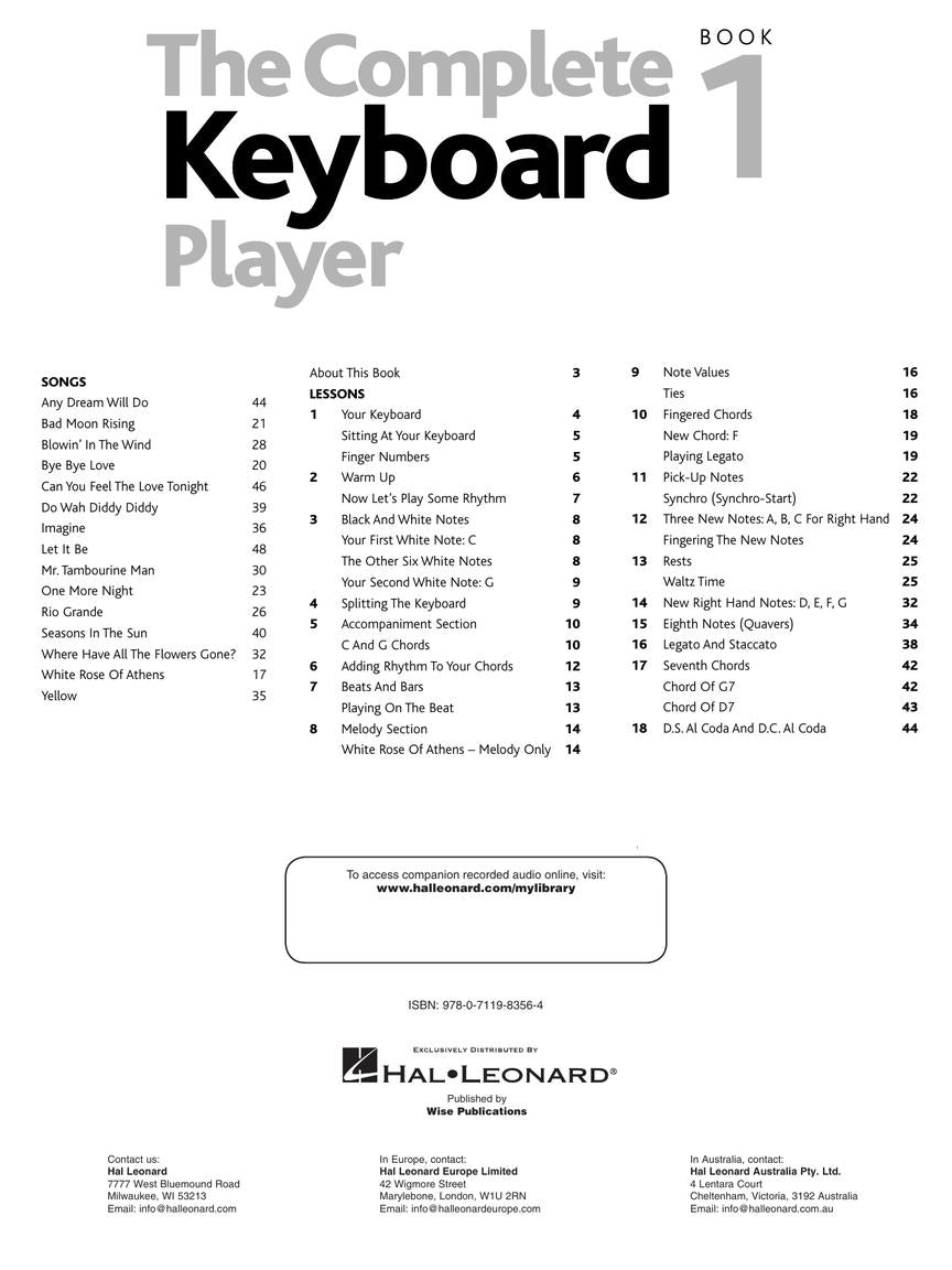 The Complete Keyboard Player – Book 1 - sample page 2