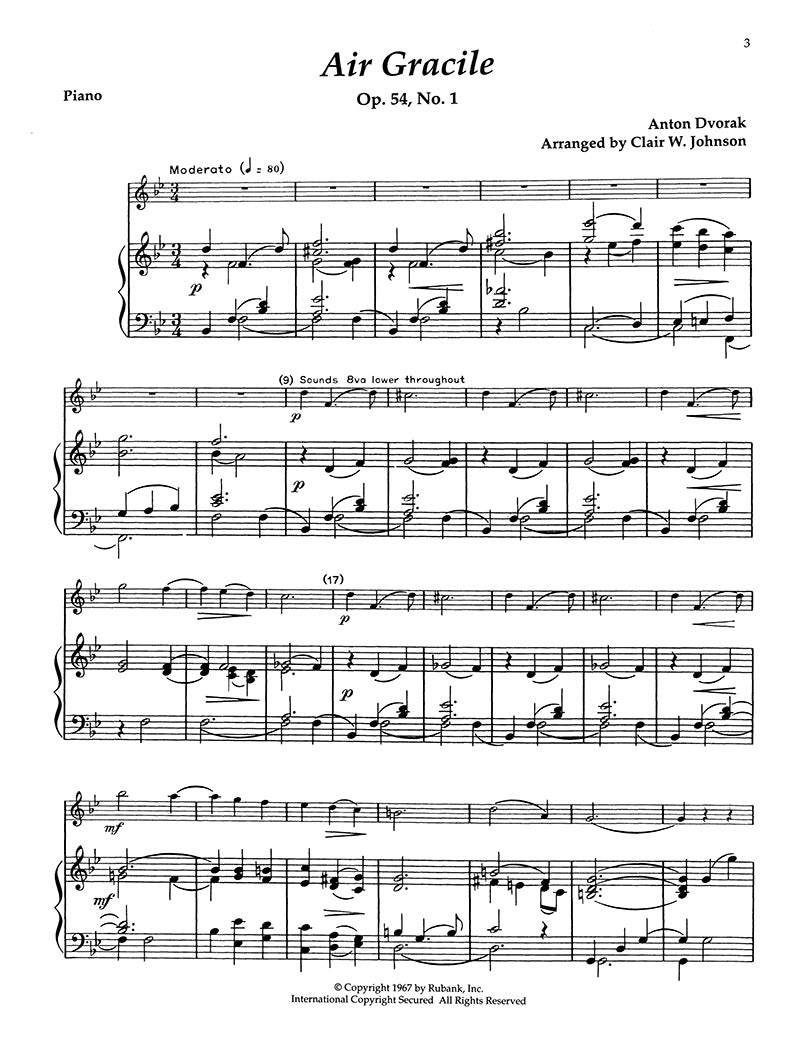 Rubank Book of Alto Saxophone Solos – Easy Level - sample page 3