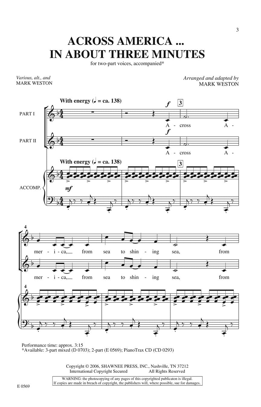 Across America ... In About Three Minutes - sample page 1