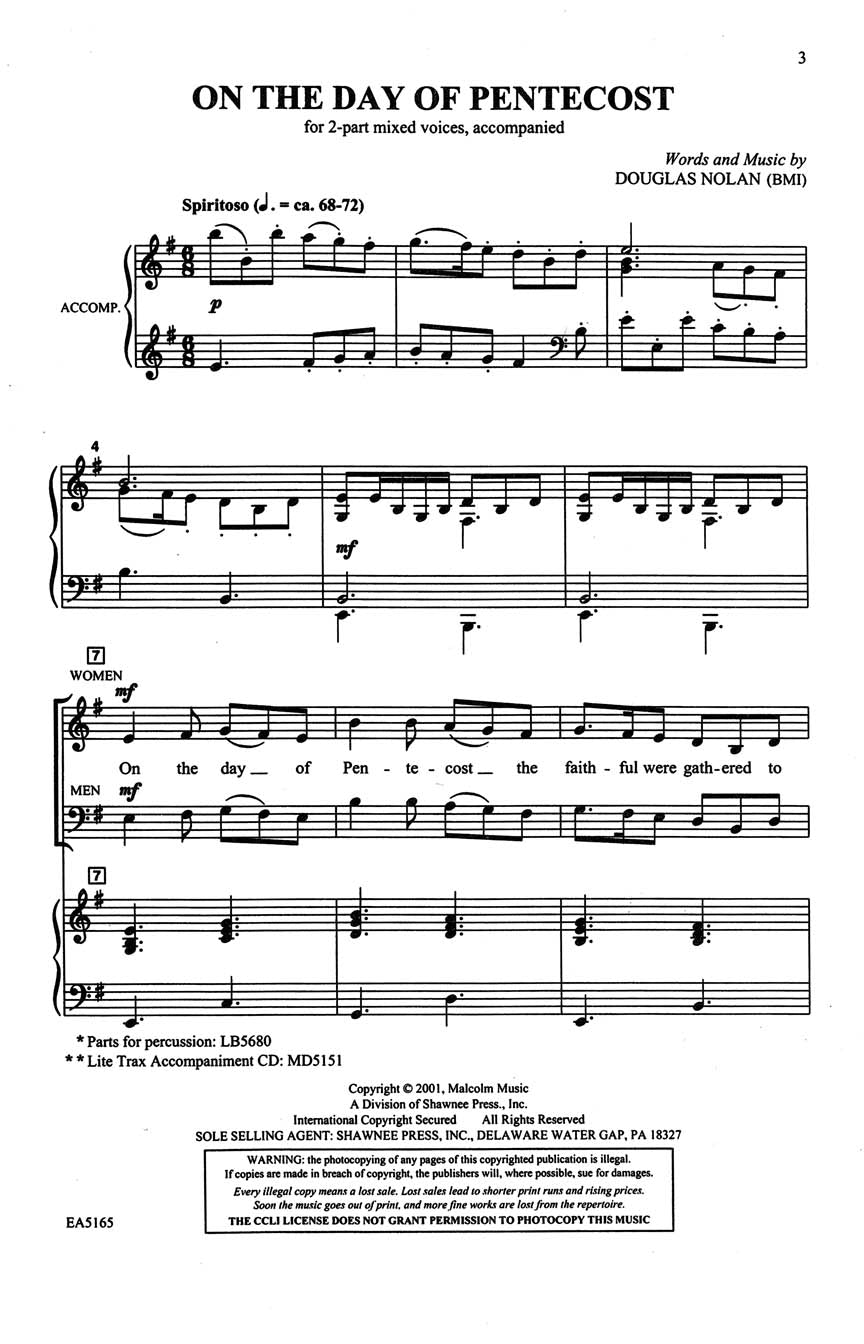 On the Day of Pentecost - sample page 1