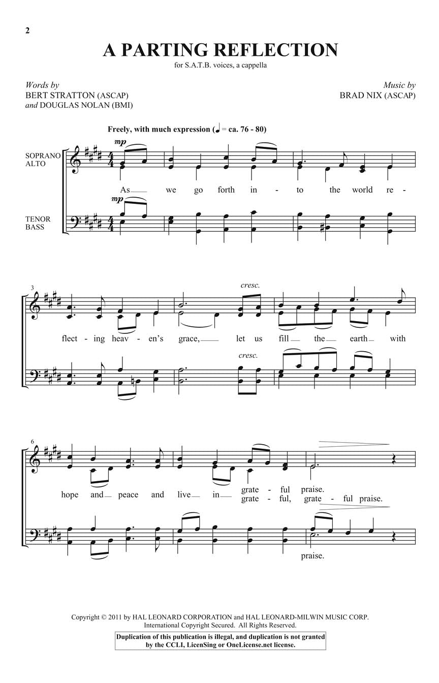 A Parting Reflection - sample page 1