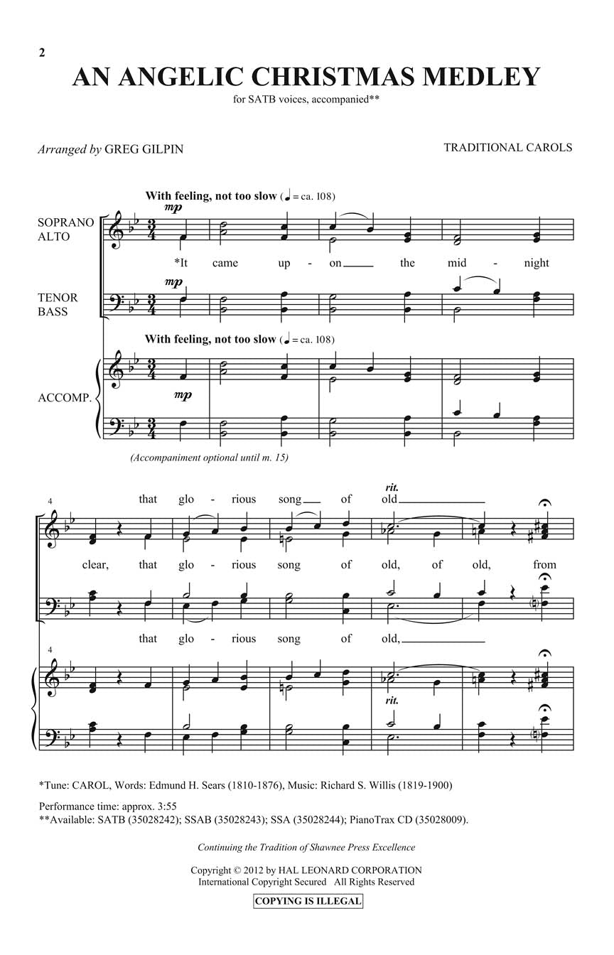 An Angelic Christmas Medley - sample page 1