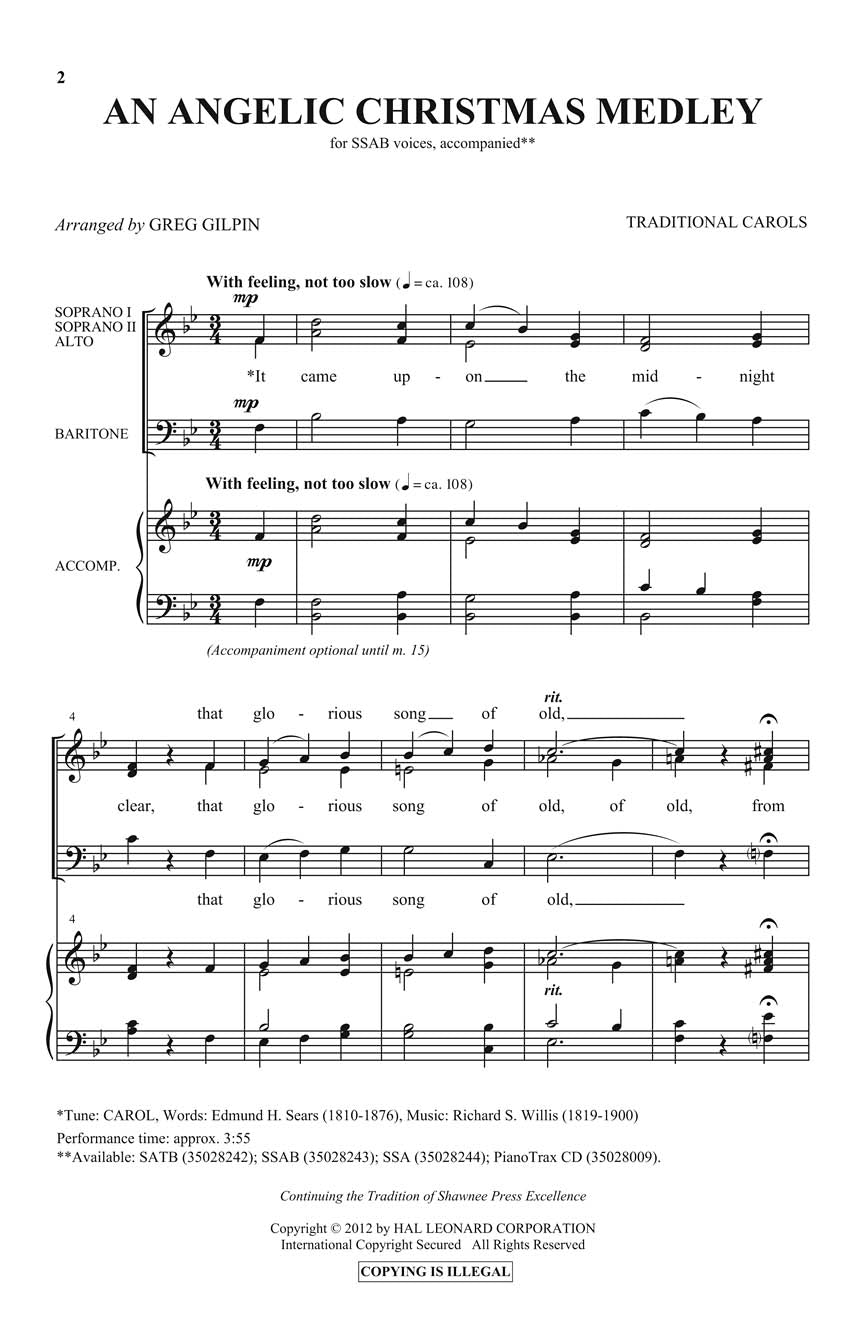 An Angelic Christmas Medley - sample page 1