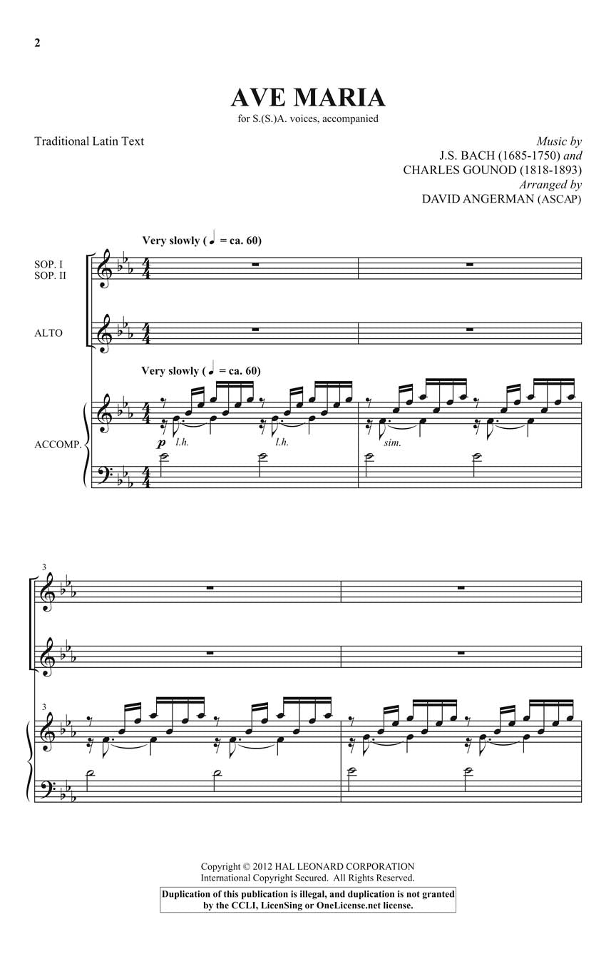 Ave Maria - String Quartet - sample page 1