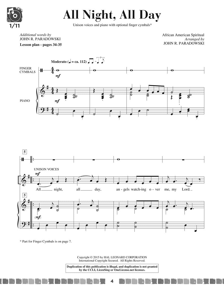 Sing and Celebrate 4! Sacred Songs for Young Voices - sample page 1