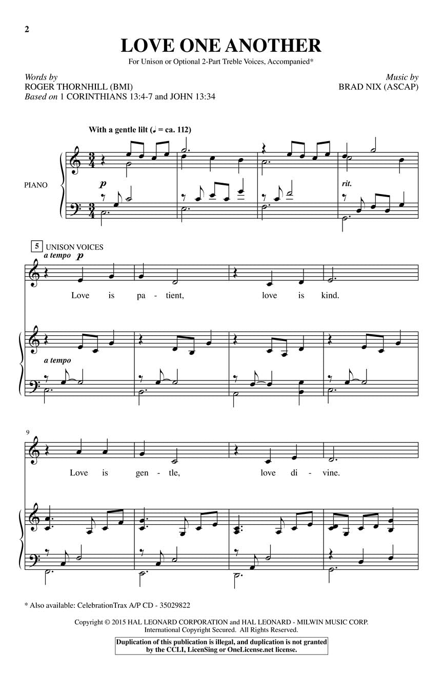 Love One Another - sample page 1