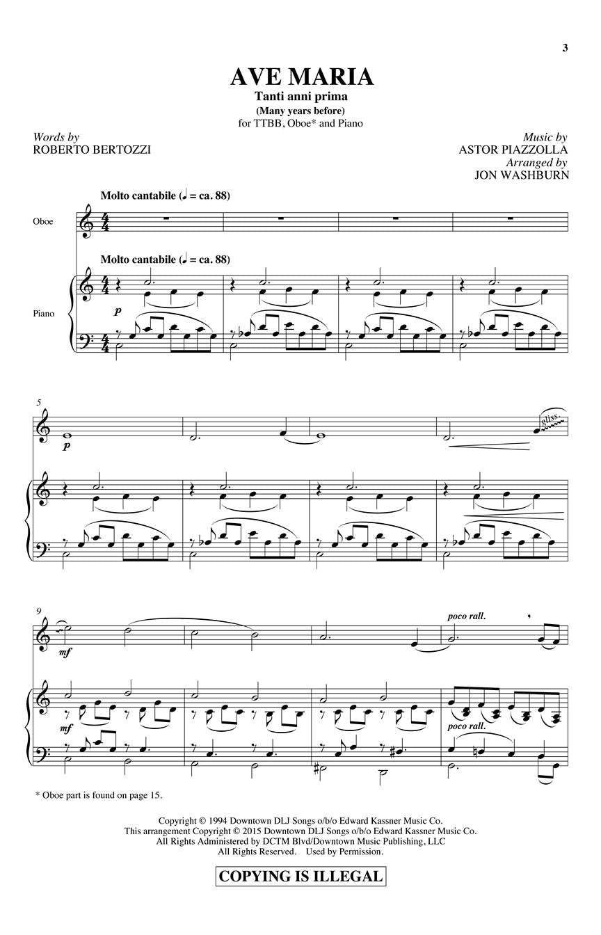 Ave Maria - String Quartet - sample page 1