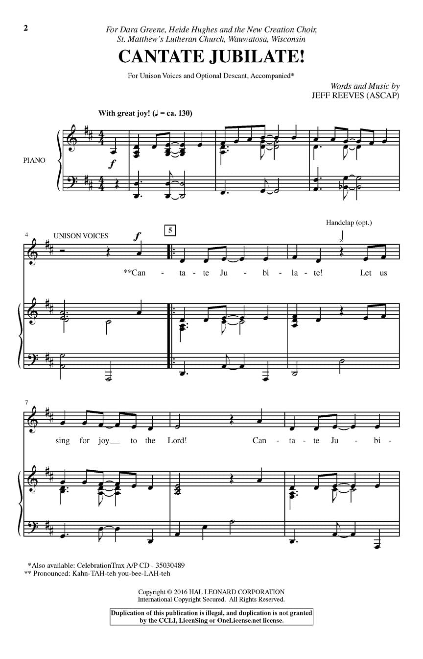 Cantate Jubilate! - sample page 1