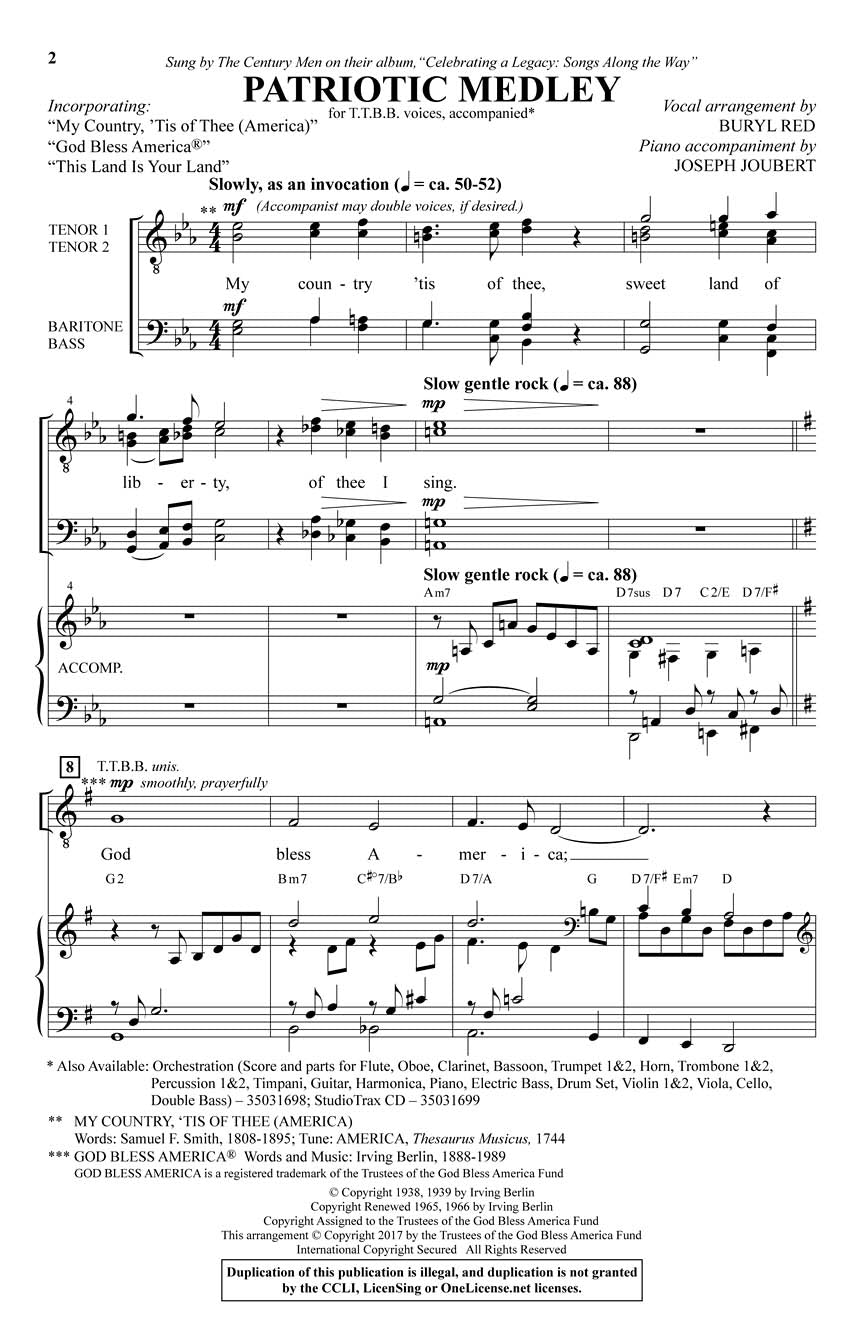 Patriotic Medley - sample page 1