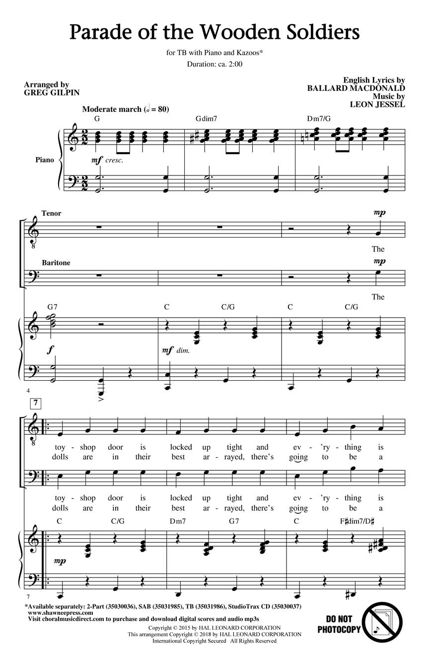Parade of the Wooden Soldiers - sample page 1