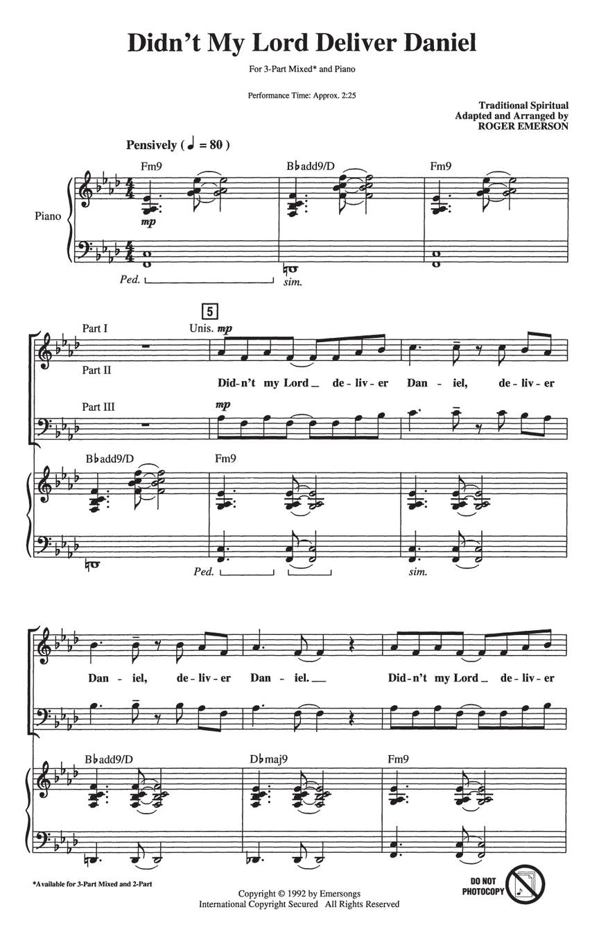 Didn't My Lord Deliver Daniel - sample page 2