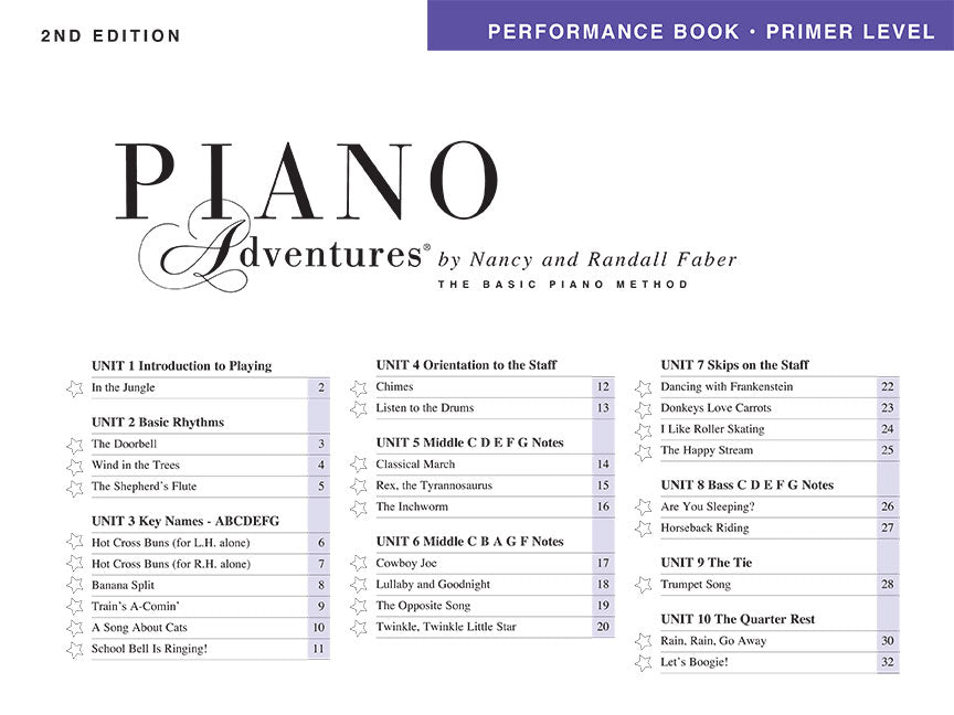 Primer Level – Performance Book – 2nd Edition - sample page 2