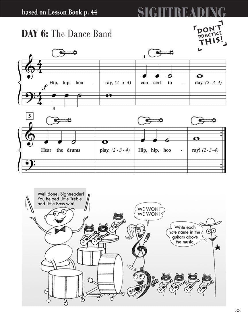 Primer Level – Sightreading Book - sample page 6