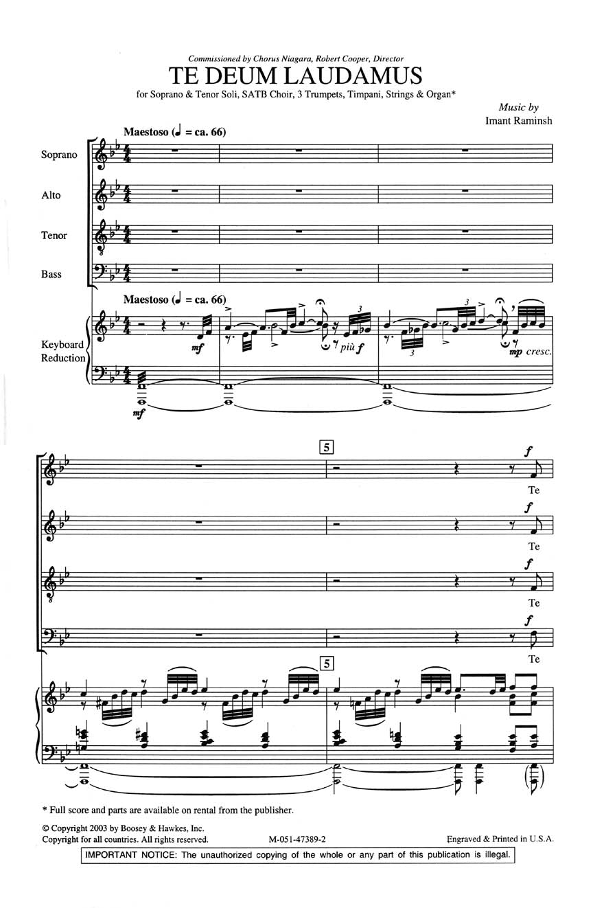 Te Deum Laudamus - sample page 1