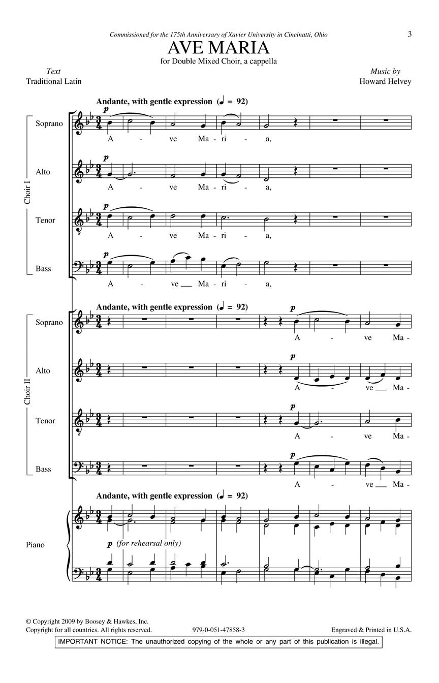 Ave Maria - String Quartet - sample page 1