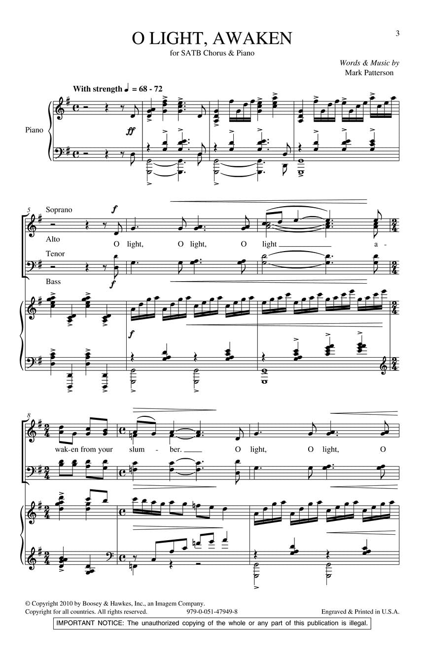 O Light, Awaken - sample page 1