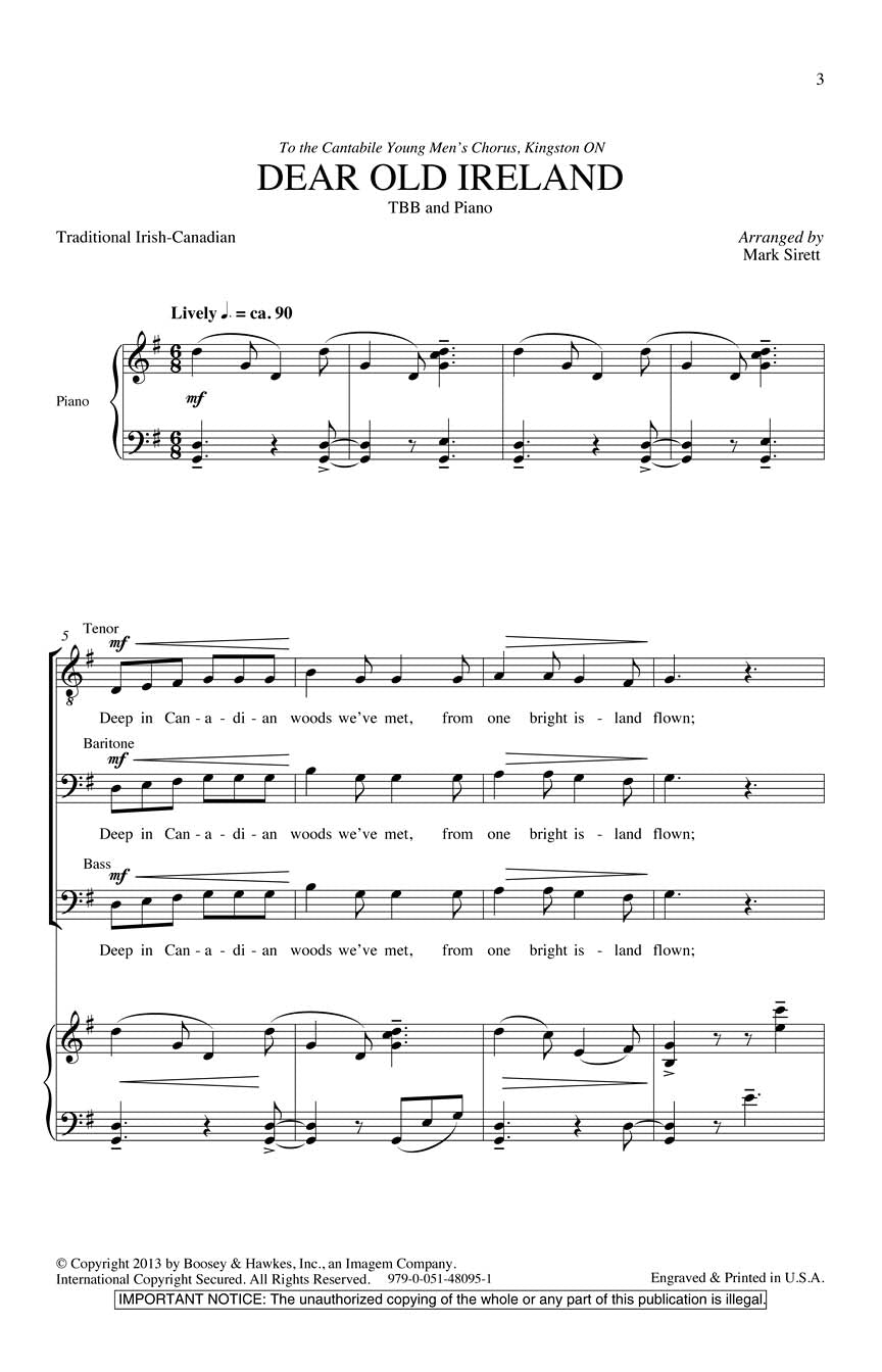 Dear Old Ireland - sample page 1
