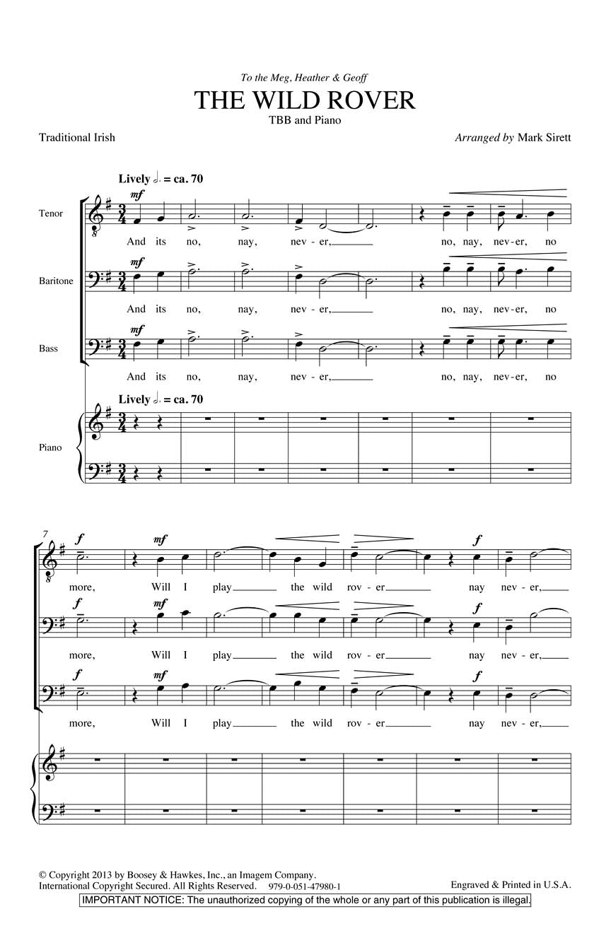 The Wild Rover - sample page 1