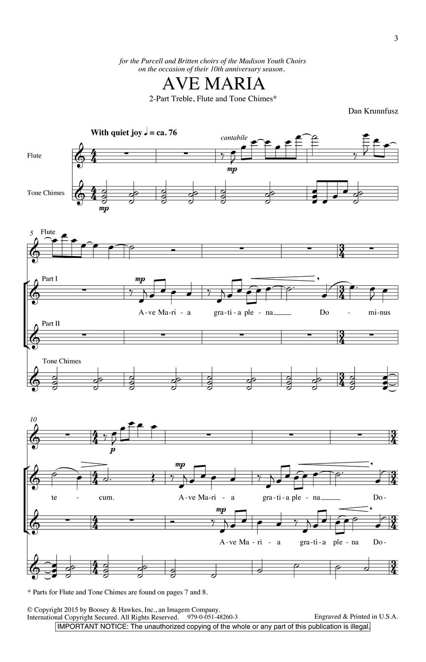 Ave Maria - String Quartet - sample page 1
