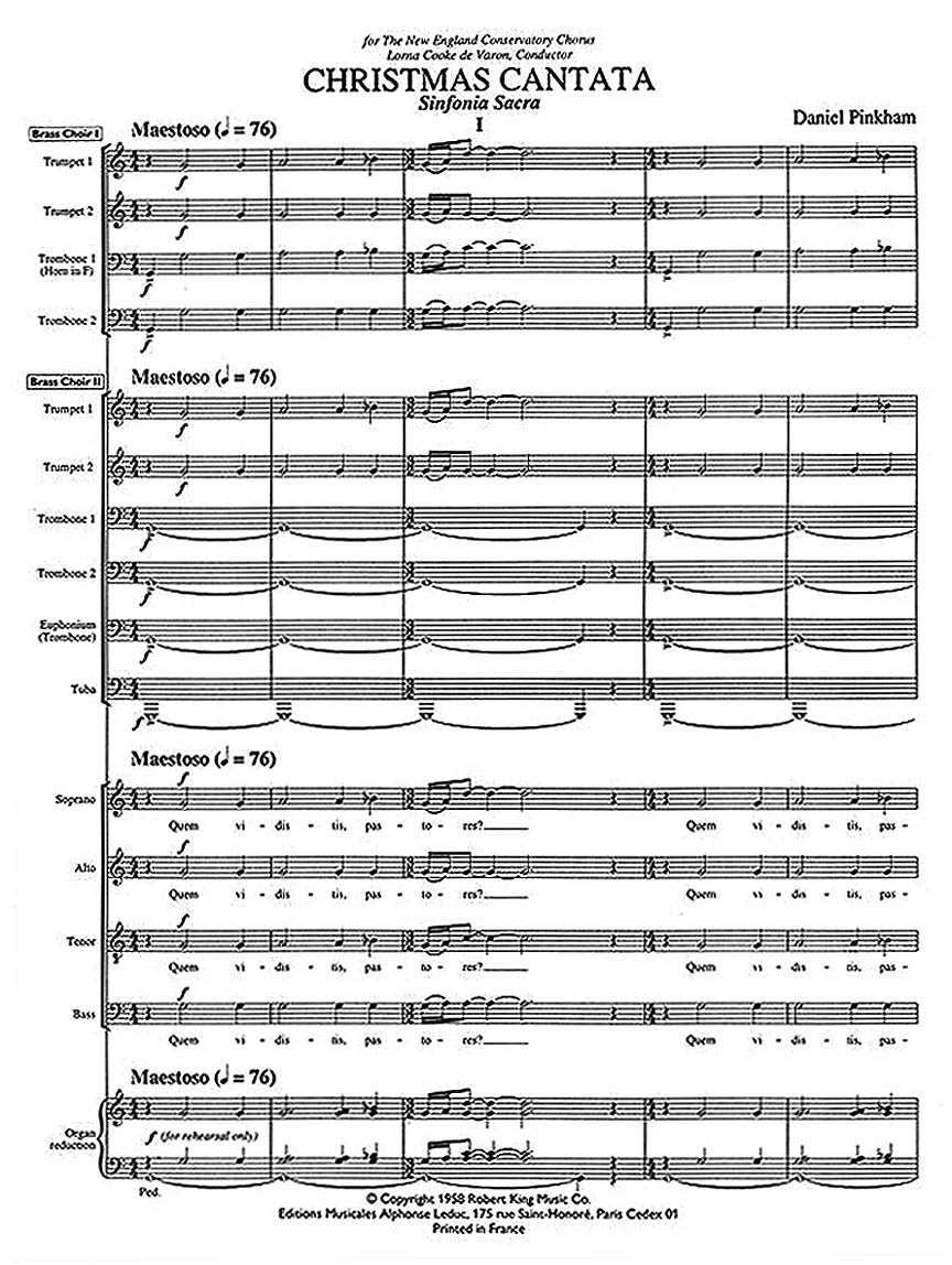 Christmas Cantata (Sinfonia Sacra) - sample page 1