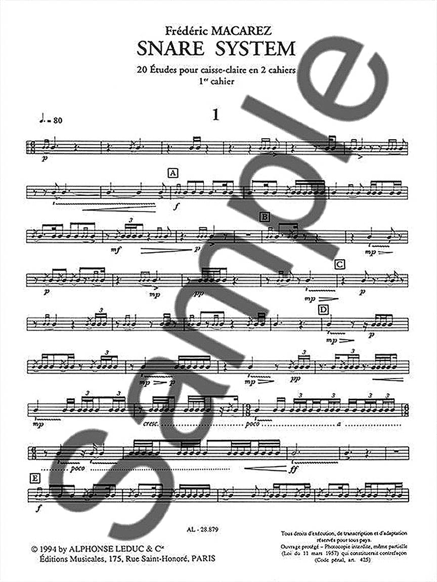 20 Studies For Snare Drum (volume 1) - sample page 2