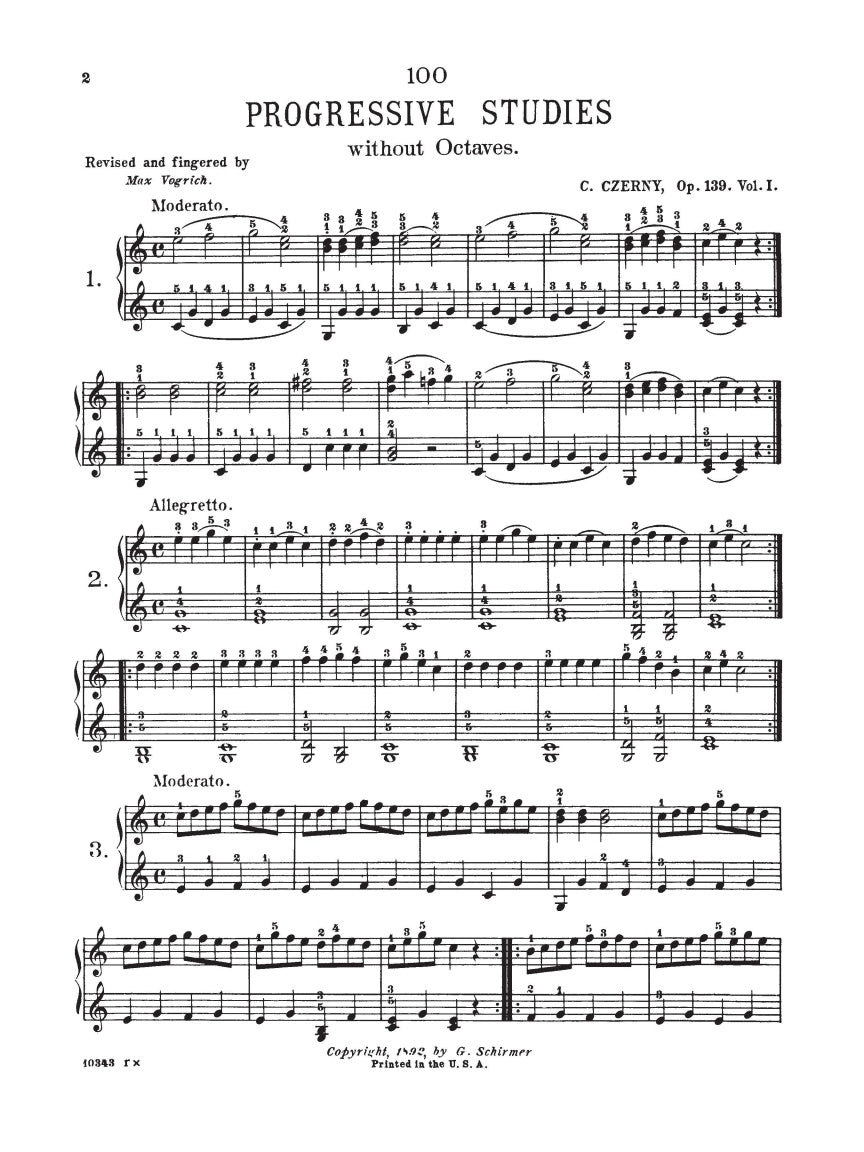 100 Progressive Studies without Octaves, Op. 139 - sample page 2
