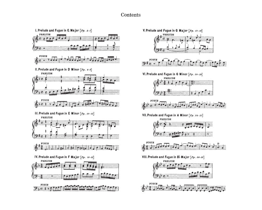 8 Little Preludes and Fugues - sample page 2