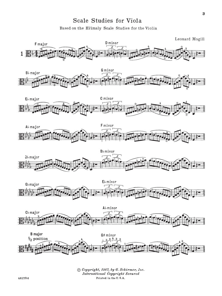 Scale Studies for Viola - sample page 2