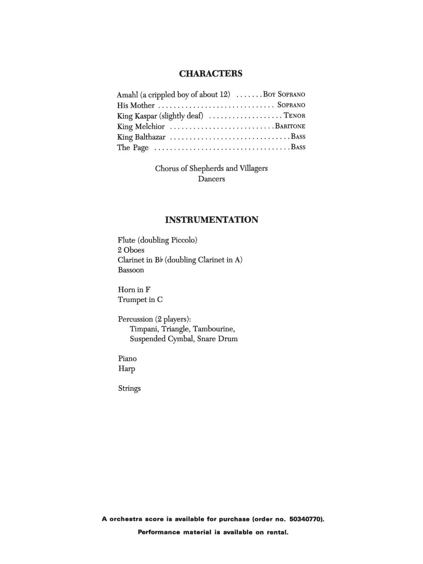Amahl and the Night Visitors - sample page 2