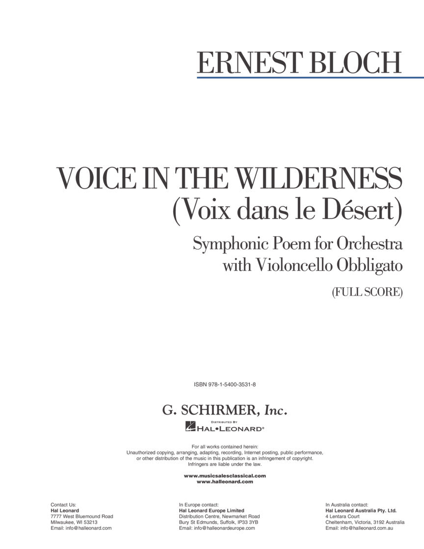 Voice in the Wilderness (Symphonic Poem) - sample page 2