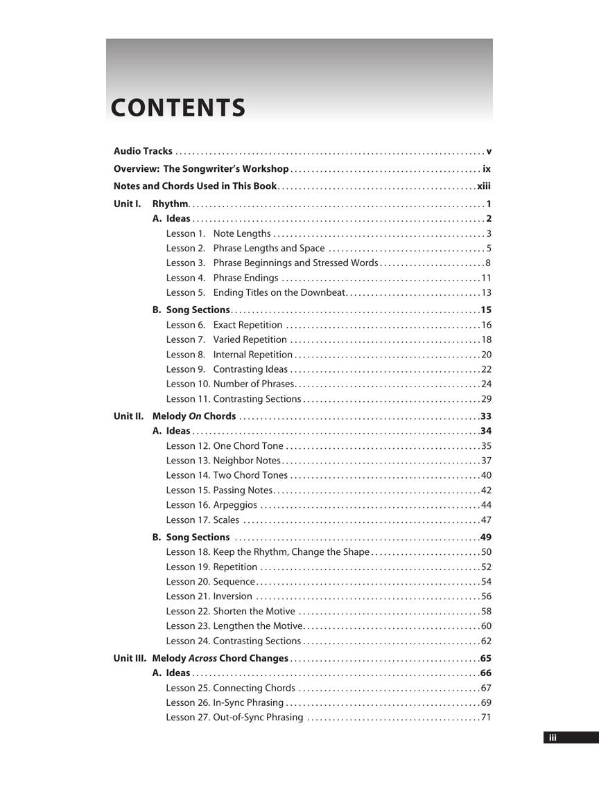 The Songwriter's Workshop: Melody - sample page 2