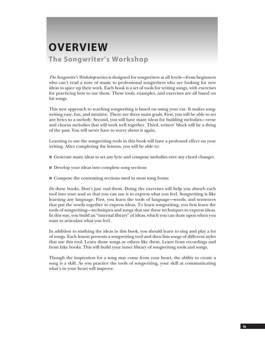 The Songwriter's Workshop: Melody - sample page 4
