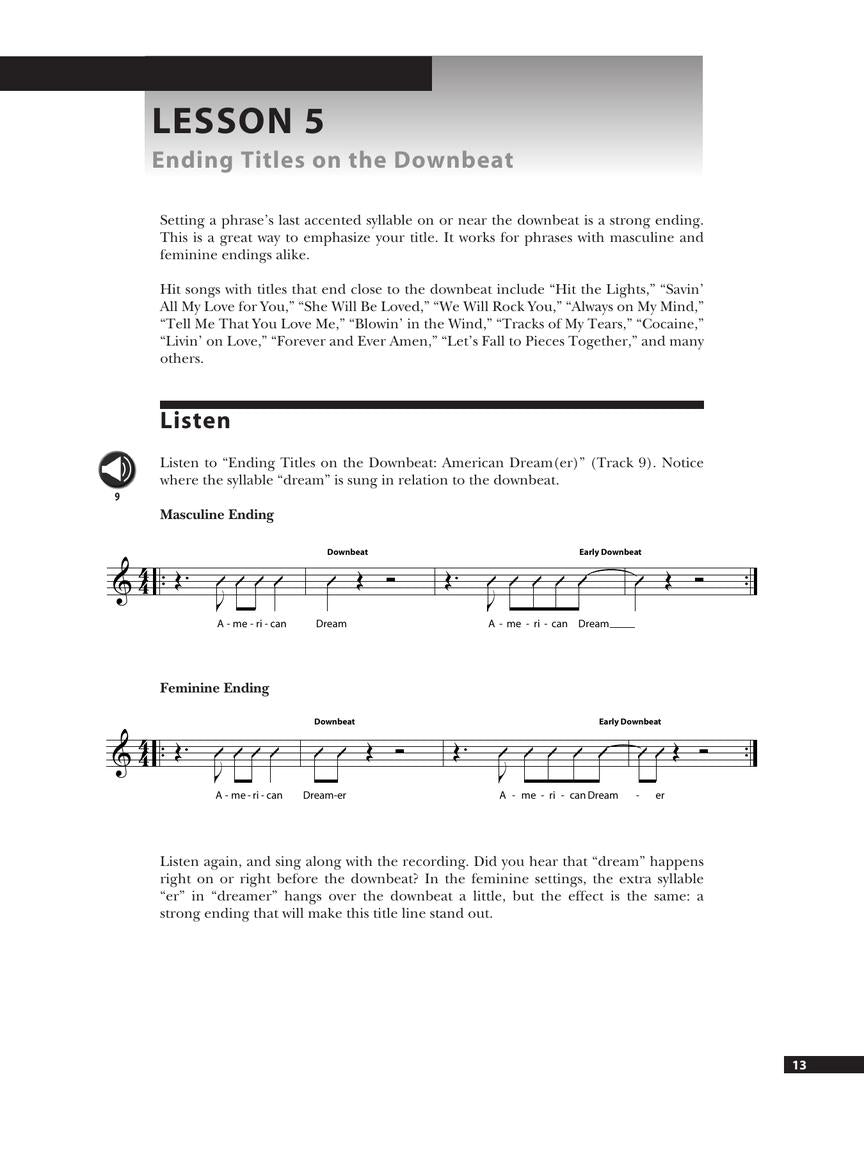 The Songwriter's Workshop: Melody - sample page 5
