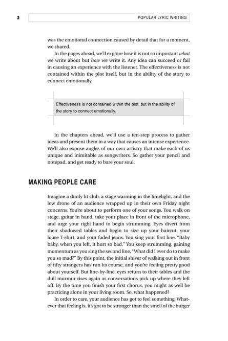 Popular Lyric Writing - sample page 10