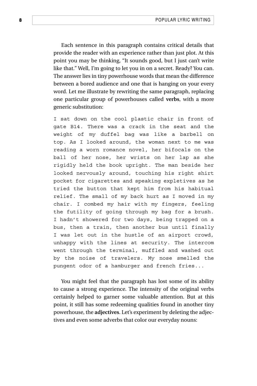 Popular Lyric Writing - sample page 15