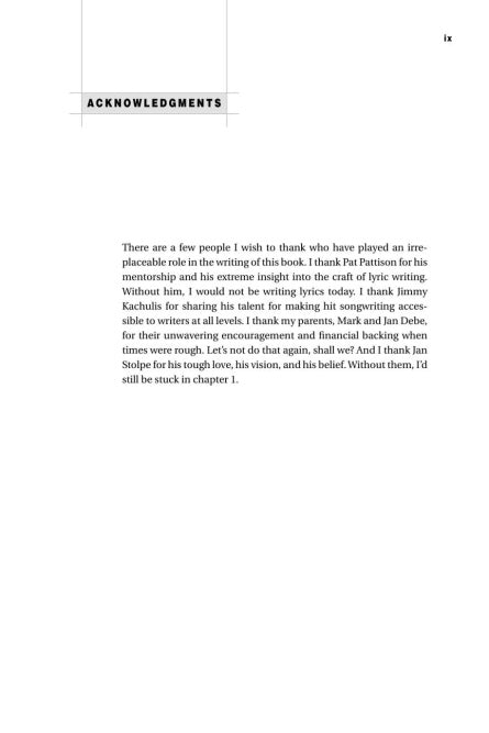 Popular Lyric Writing - sample page 8