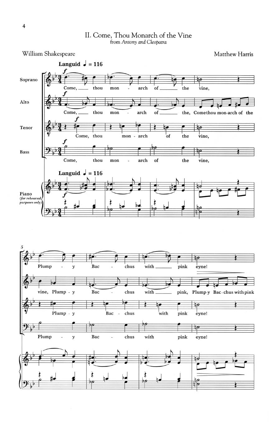 Shakespeare Songs, Book V - sample page 2