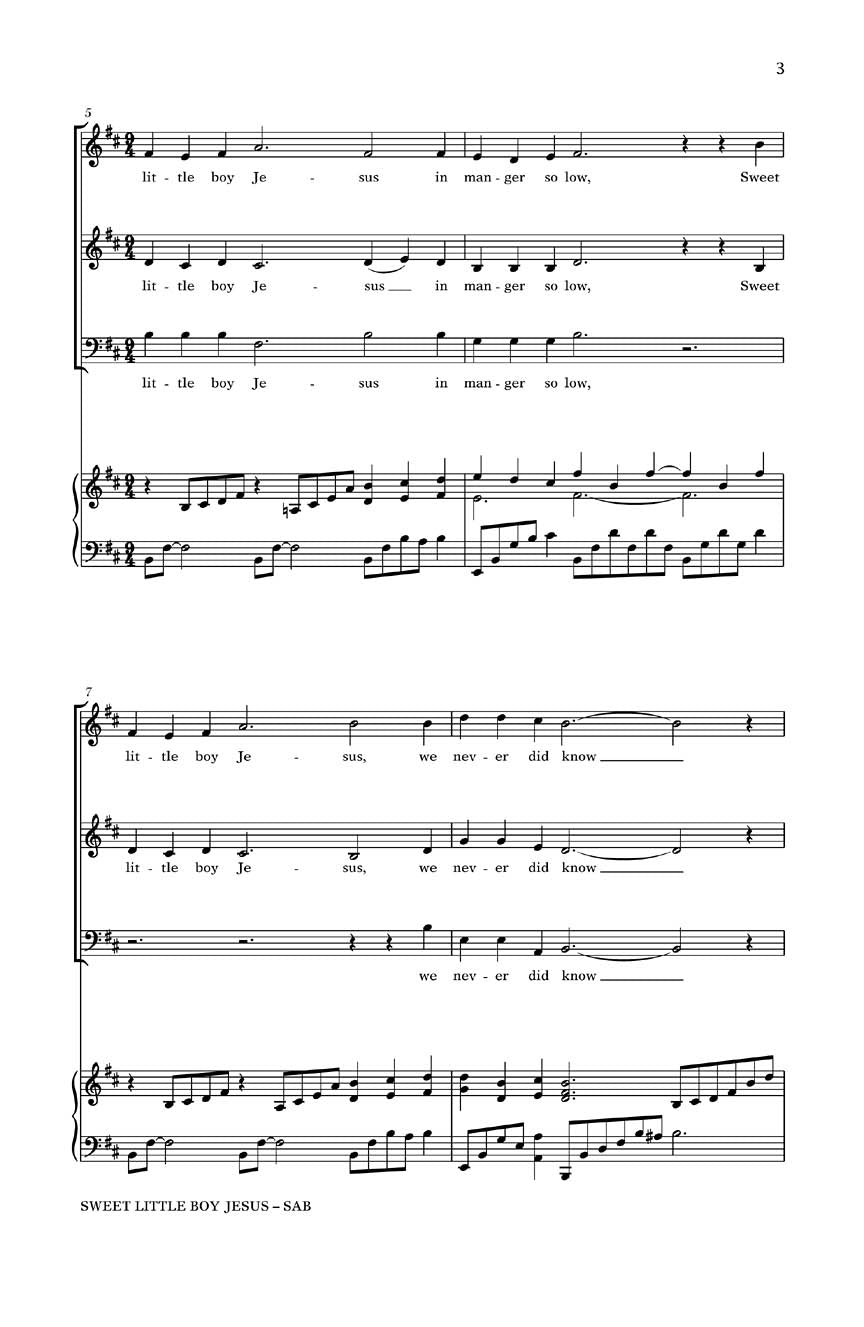 Sweet Little Boy Jesus - sample page 2
