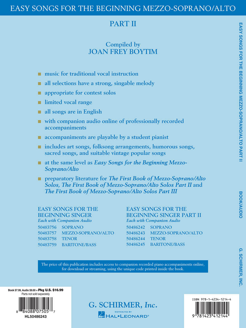 Easy Songs for the Beginning Mezzo-Soprano/Alto – Part II - sample page 2