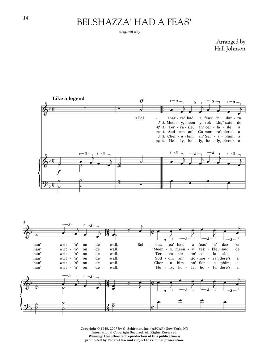 30 Spirituals - sample page 6