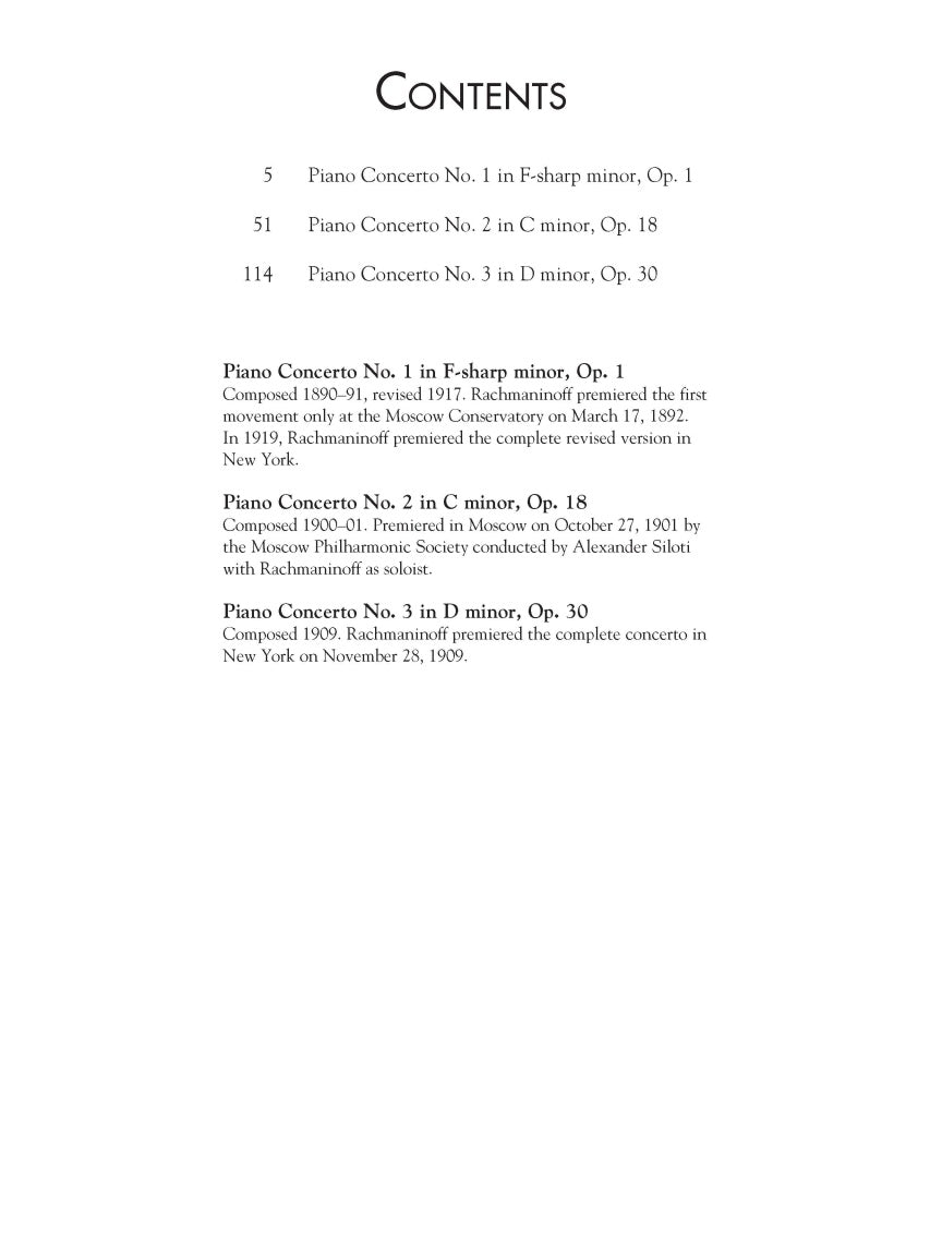 Three Piano Concertos: Nos. 1, 2, and 3 - sample page 2