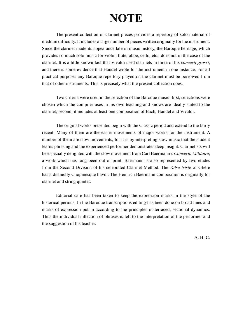 Solos for the Clarinet Player - sample page 4
