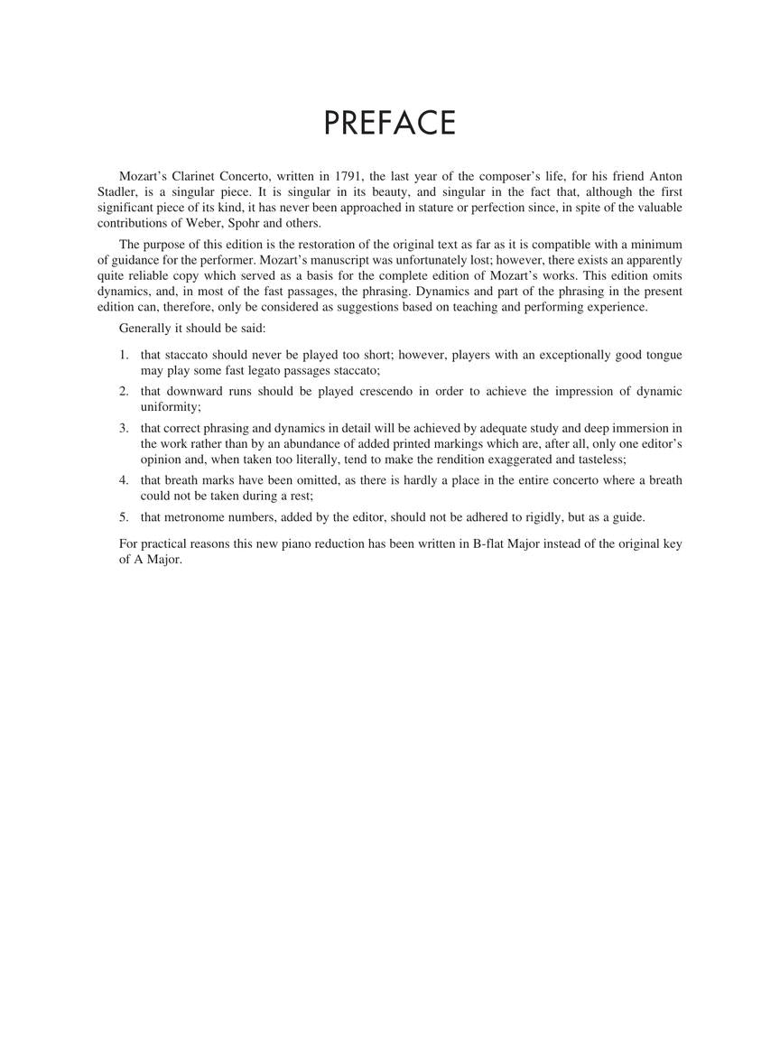 Wolfgang Amadeus Mozart – Concerto for Clarinet, K. 622 - sample page 2
