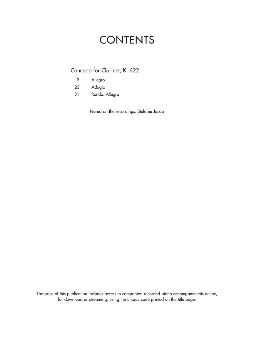 Wolfgang Amadeus Mozart – Concerto for Clarinet, K. 622 - sample page 3