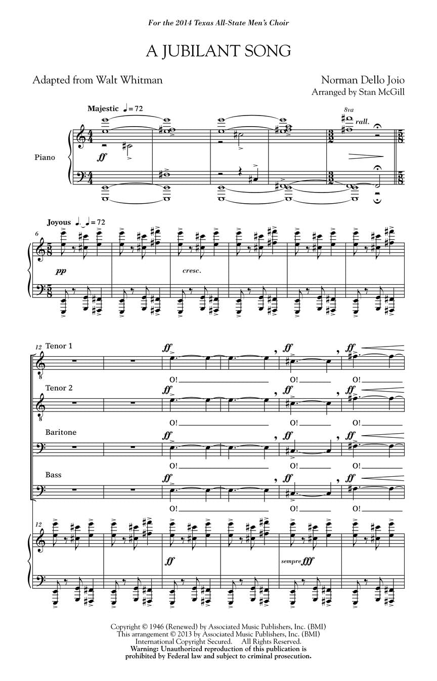 A Jubilant Song - sample page 1