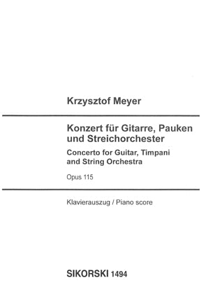Product Cover for Concerto for Guitar, Timpani and String Orchestra, Op. 115