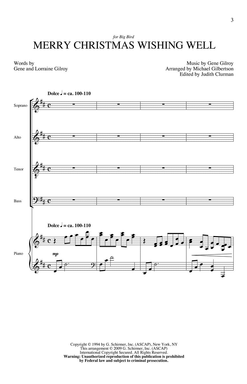 Merry Christmas Wishing Well - sample page 1