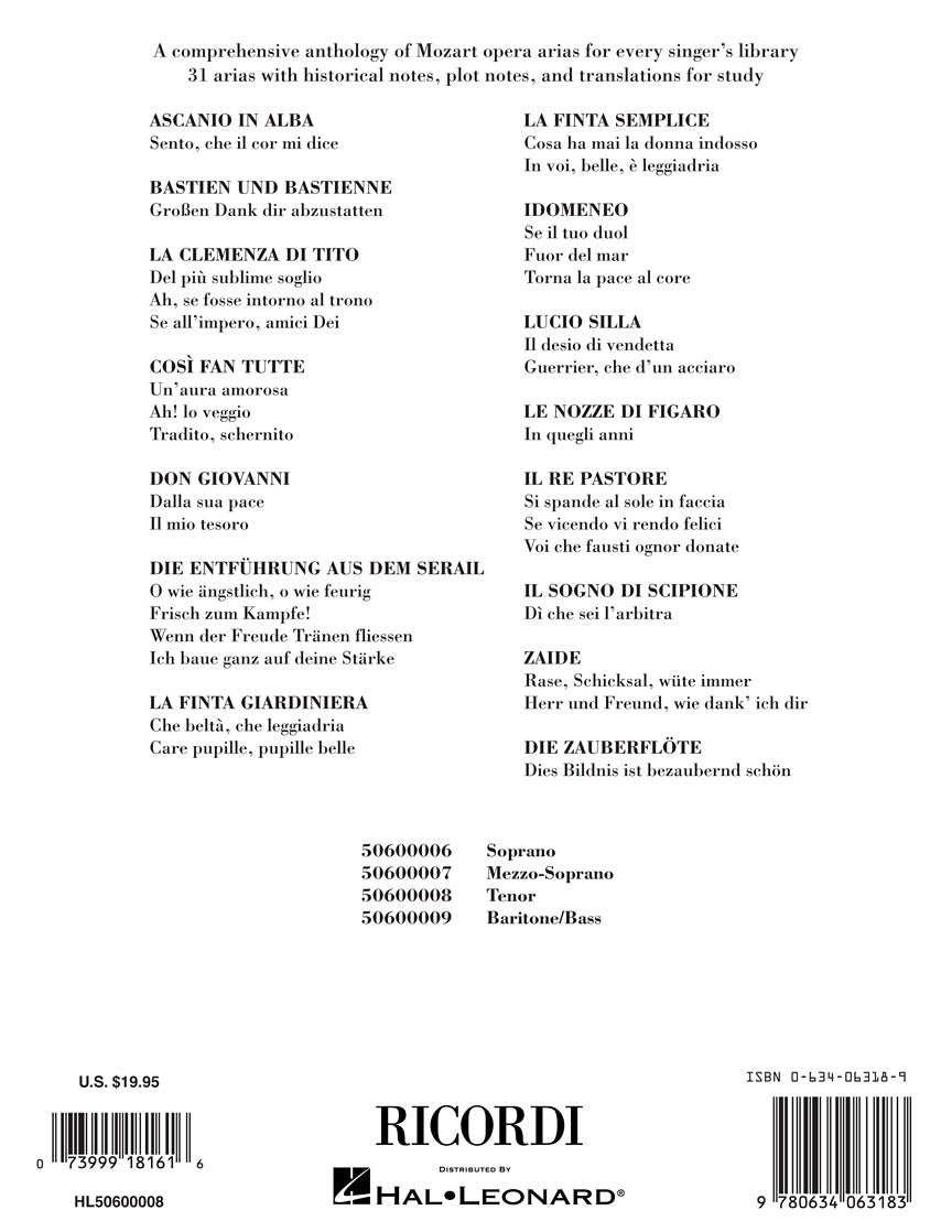 Mozart Opera Arias - sample page 2
