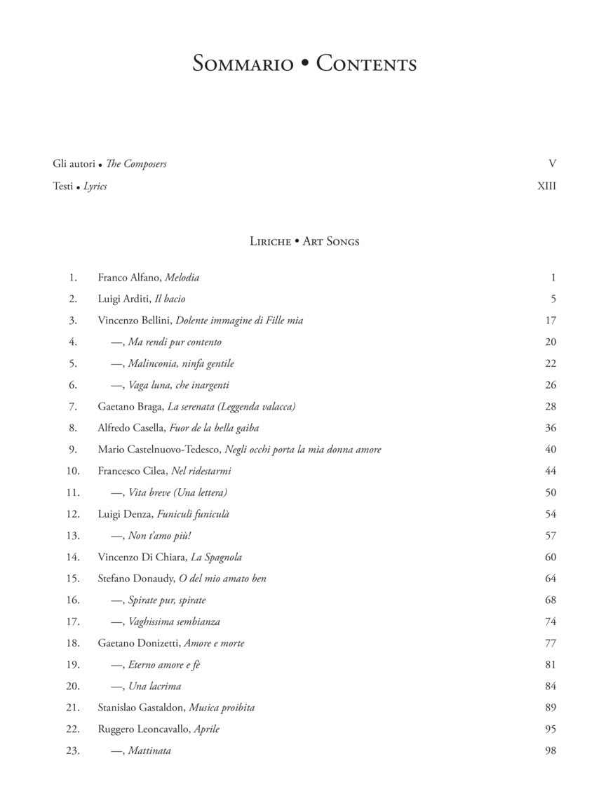 Italian Art Songs - sample page 2