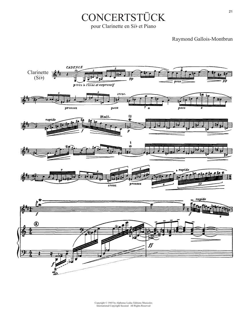 French Music for Clarinet - sample page 5